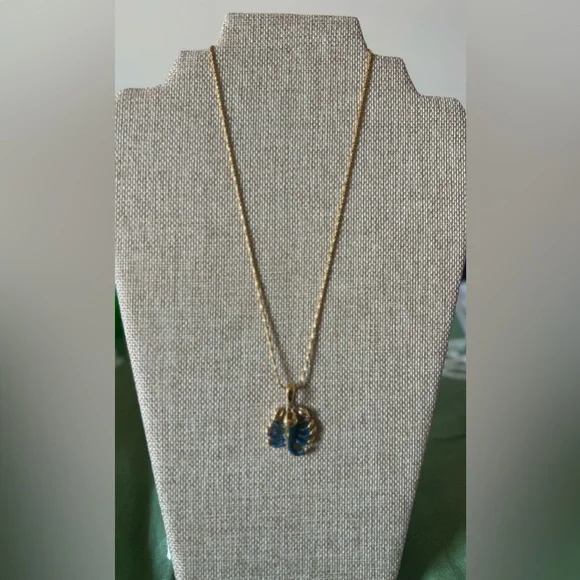 Vintage 1980’s Bob Mackie Blue and Gold Enamel Scorpio Necklace - Picture 3 of 10